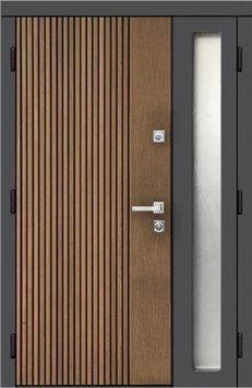 Входная уличная дверь в дом со стеклопакетом MDF14-2SRL MDF14-2SRL фото